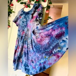 Asos Low-Back Pleated Flare Dress